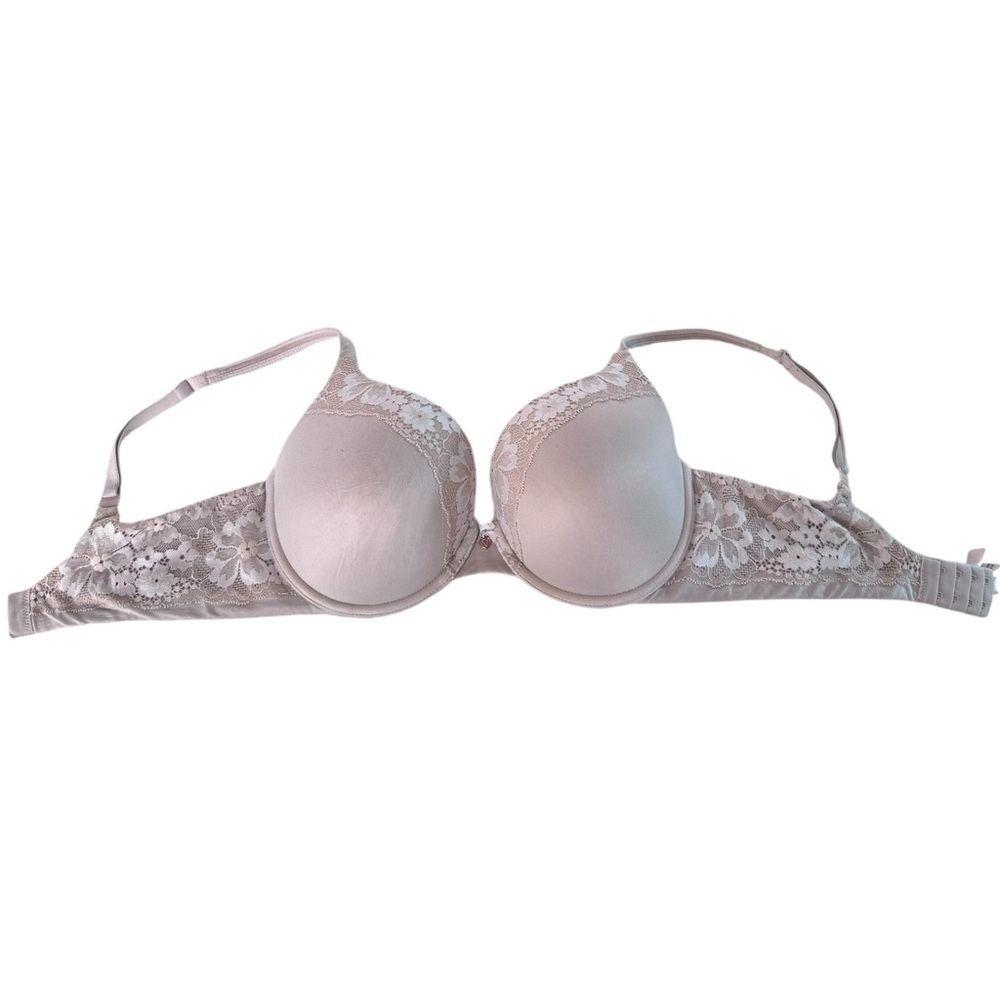 Body By Victoria 34DD- Victorias Secret Beige/Lace Bra - Picture 2 of 8